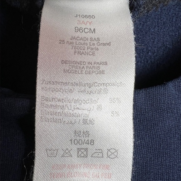 Jacadi Navy Girls Scalloped Cardigan 3 - Picture 7 of 7